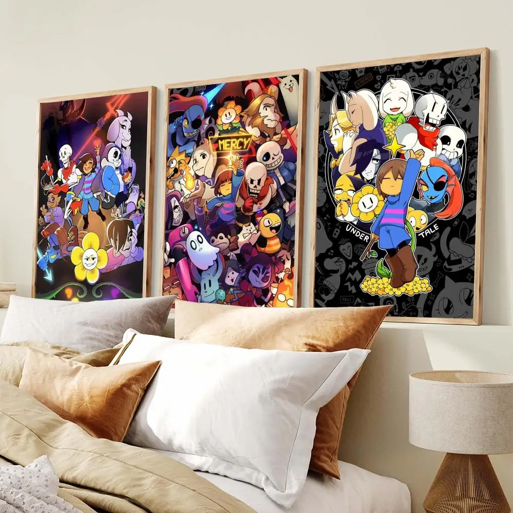 Popular Indie RPG Game U-Undertale Poster Modern Minimalist Wall Art Prints Poster Home Decor Interior Bedroom Living Room