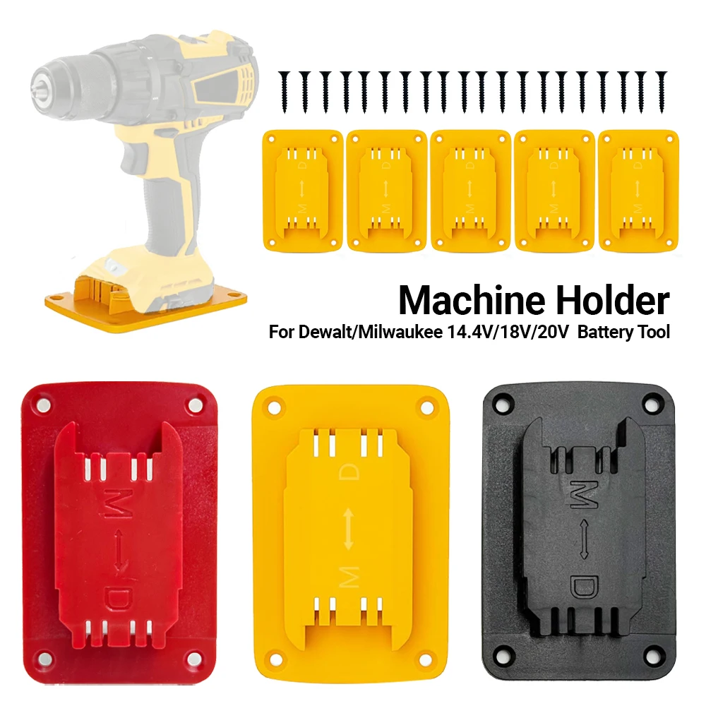 

5/10pcs For Dewalt/Milwaukee 14.4-20V Battery Tools Machine Holder Storage Rack Wall Mount Tool Bracket Fixe Device Tool Holder