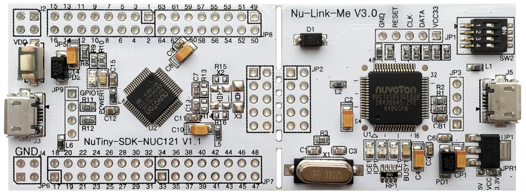 nuvoton new tang architecture M SCM  NuTiny-SDK-NUC121 development board