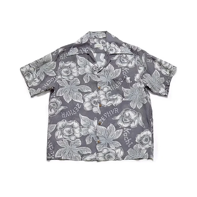 

Japanese Vintage Flower Hawaiian Full Printed Loose Short Sleeve Shirt