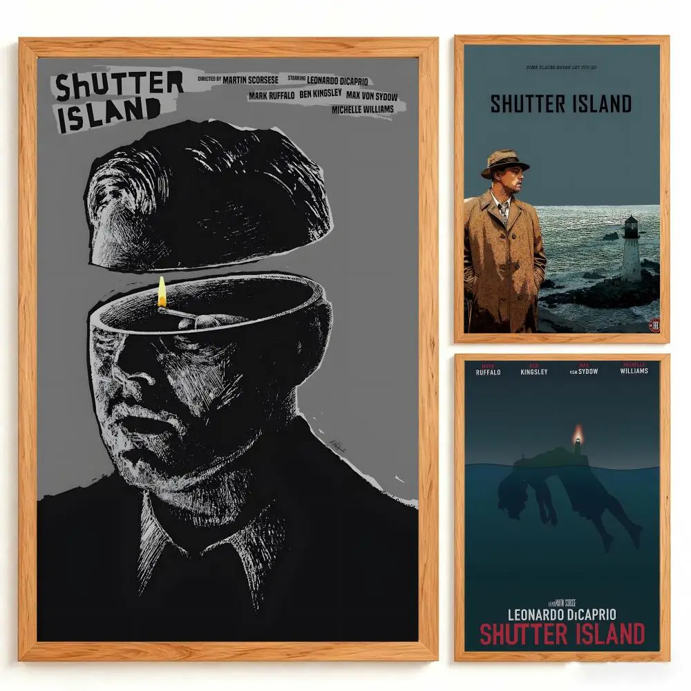 Movie Shutter Island Poster Wall Art Poster Prints Home Wall Decor Gift for Living Room, Bedroom Bar & Parlor