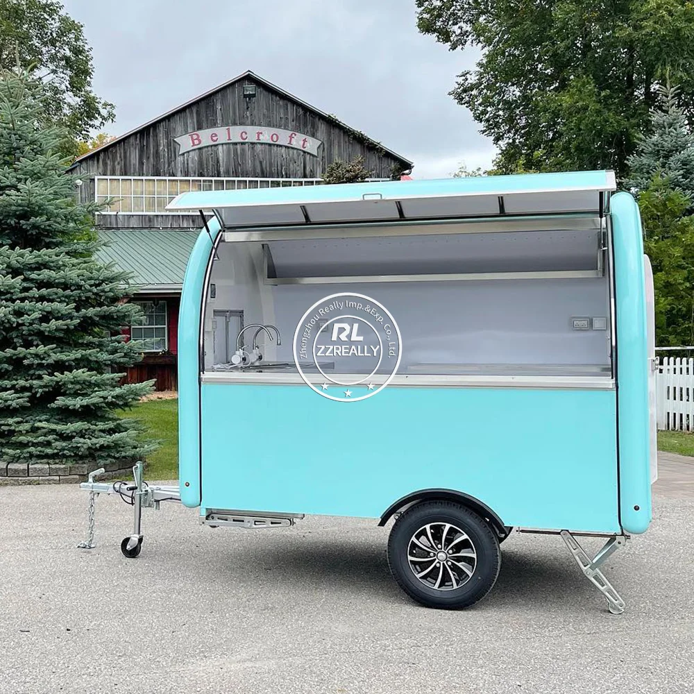 2024 Ice Cream Fully Equipped Food Cart With Full Kitchen Mobile Food Truck Coffee Mobile Coffee Cart Pizza Kiosk