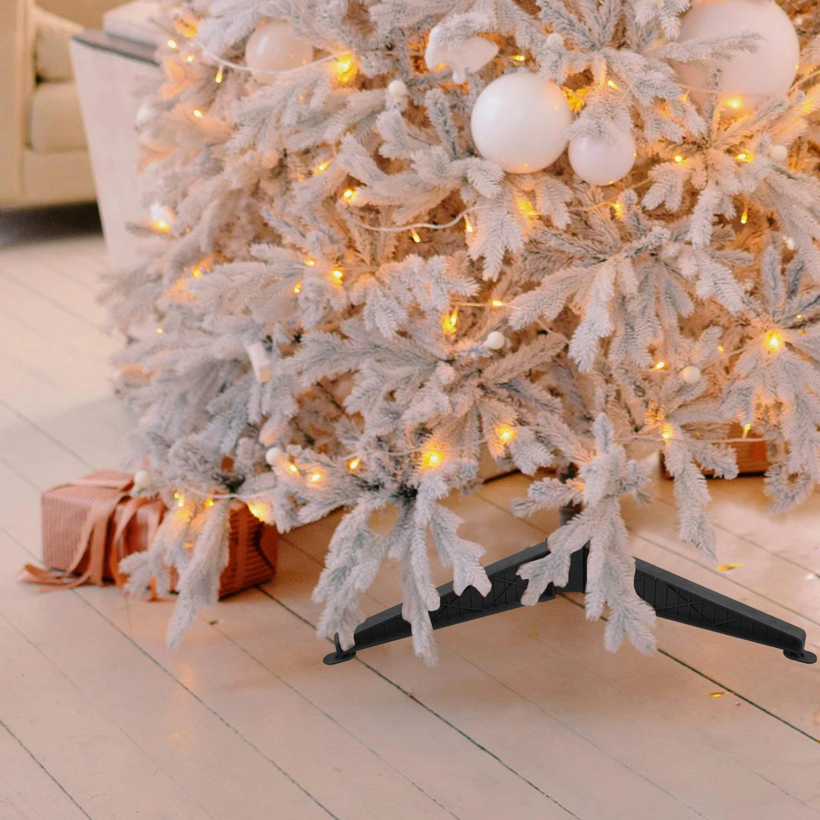 

Stylish Christmas Tree Stand Sturdy Plastic Bracket For Home Holiday Party Artificial Tree Support Base Festive Design