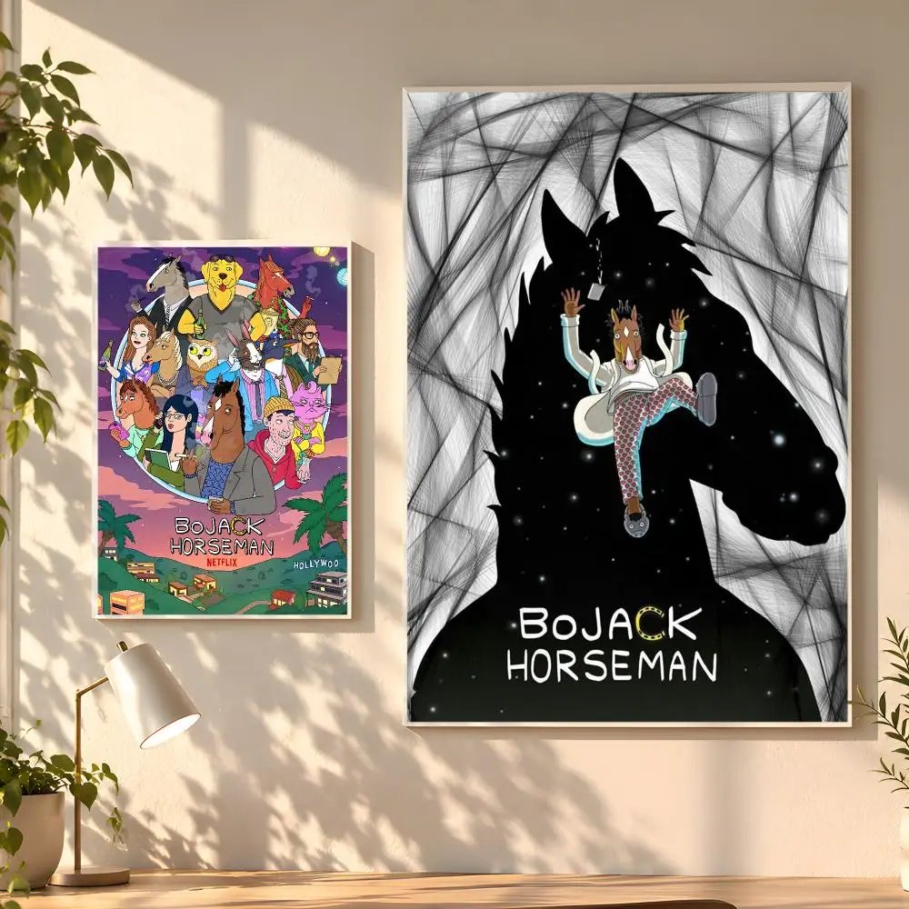 B-BoJack Cartoon H-Horseman Poster Creative Room Art For Dorm Bedroom Study Apartment Home Gift