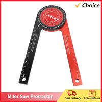 Miter Saw Protractor 360 Degree Aluminum Alloy Cutting Positioner Miter Saw Angle Ruler Gauge Finder Angle Ruler Saw Protractor