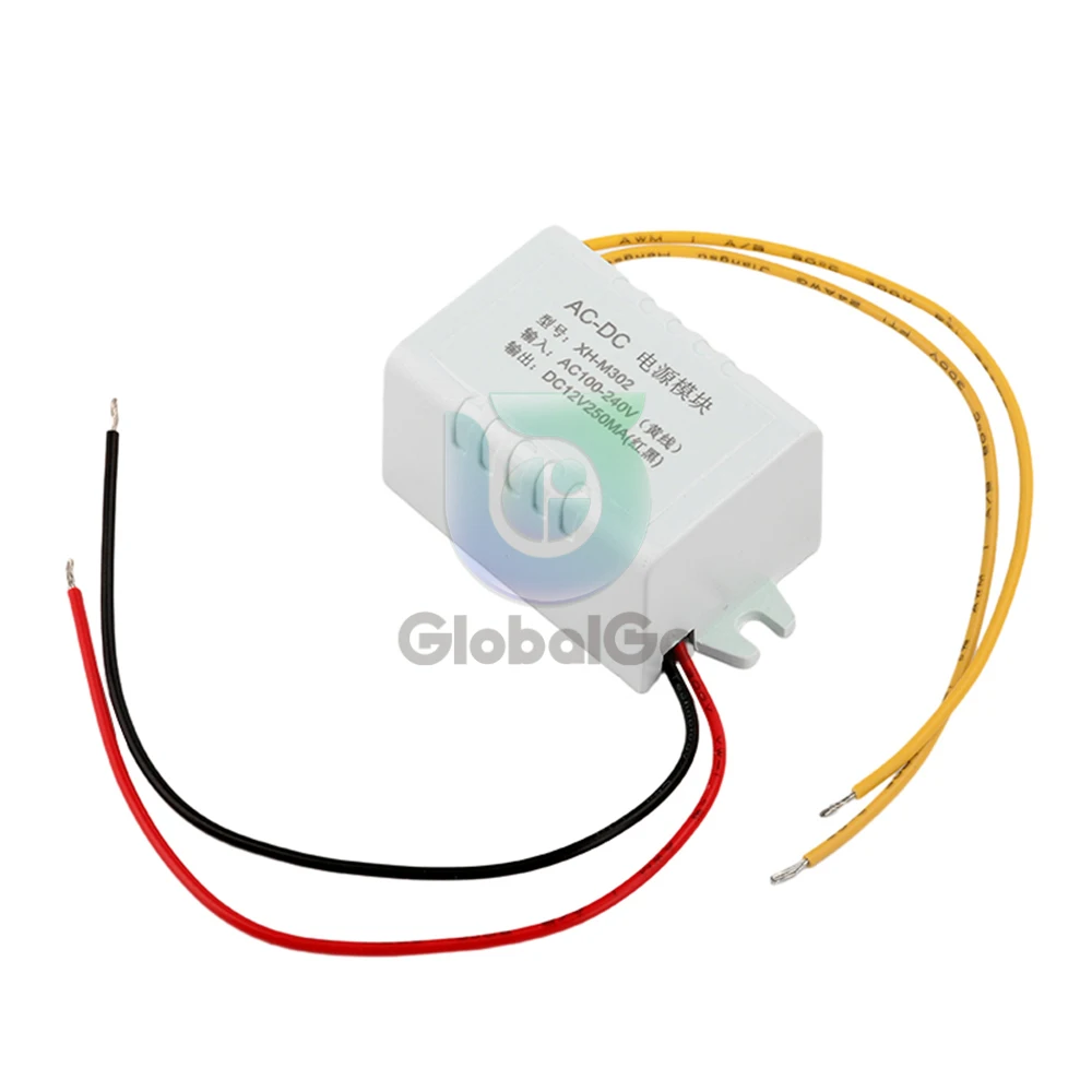 

AC-DC Power Supply Module Adapter 12V 250MA Switch Switching Thermostat AC 110-220V Output DC 12V 3W Converter XH-M302