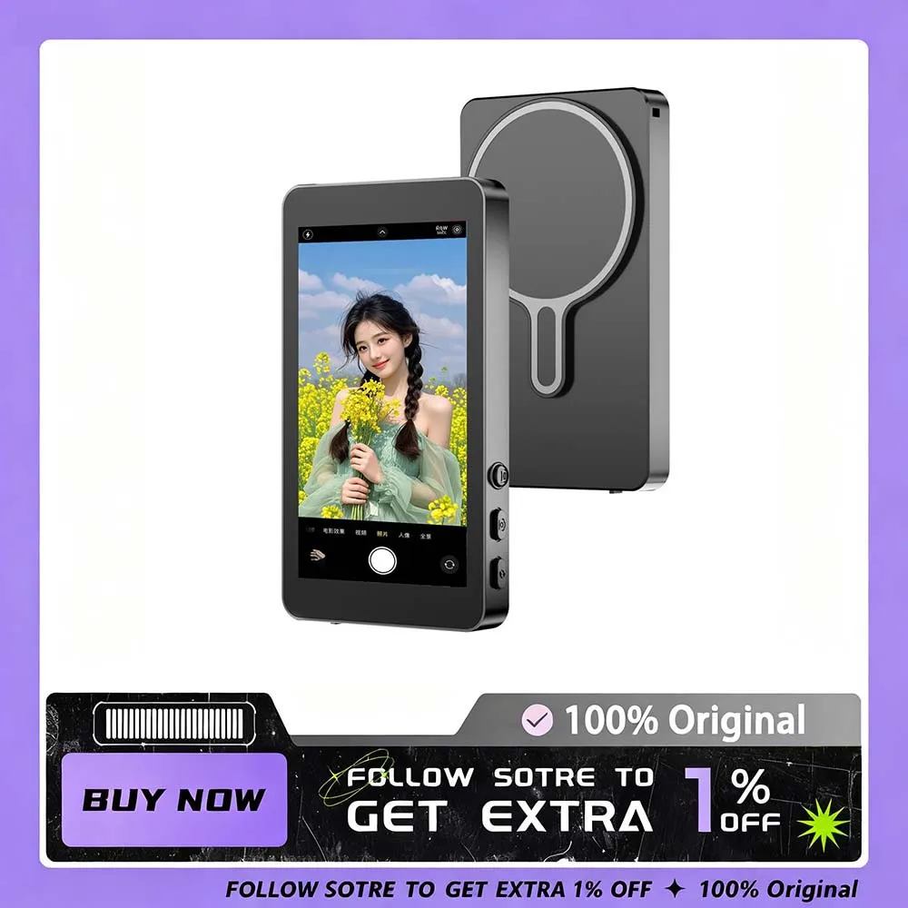 Экран монитора для селфи, задний портативный монитор для селфи, экран для видеоблога, магнитная задняя камера для телефона для селфи, видеоблога, прямая трансляция