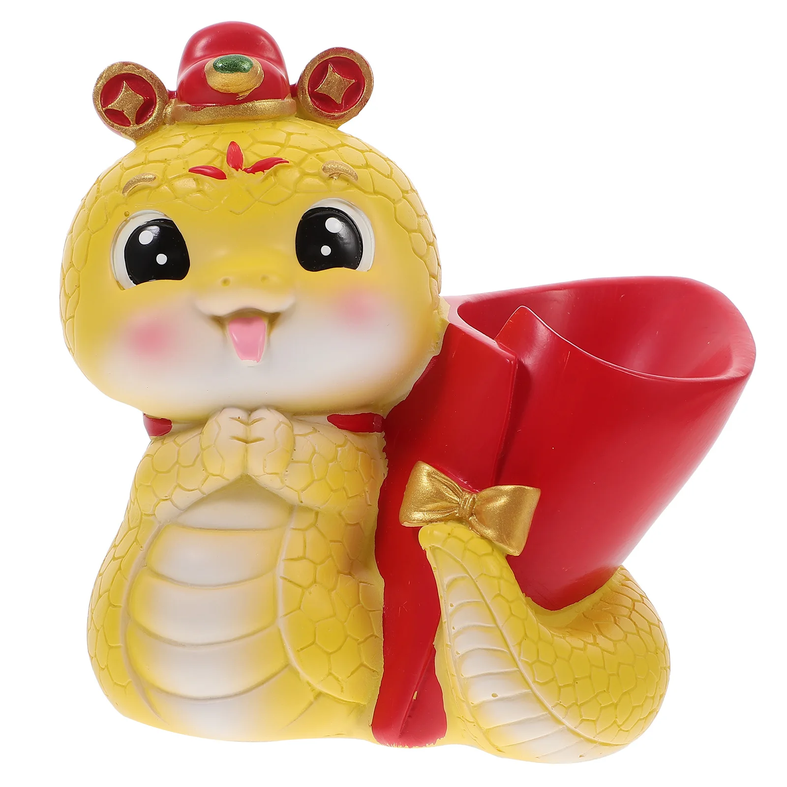

Snake Pen Holder Desk Accessories Chinese Zodiac Pencil Desktop Resin 2025 Cups Office Cute