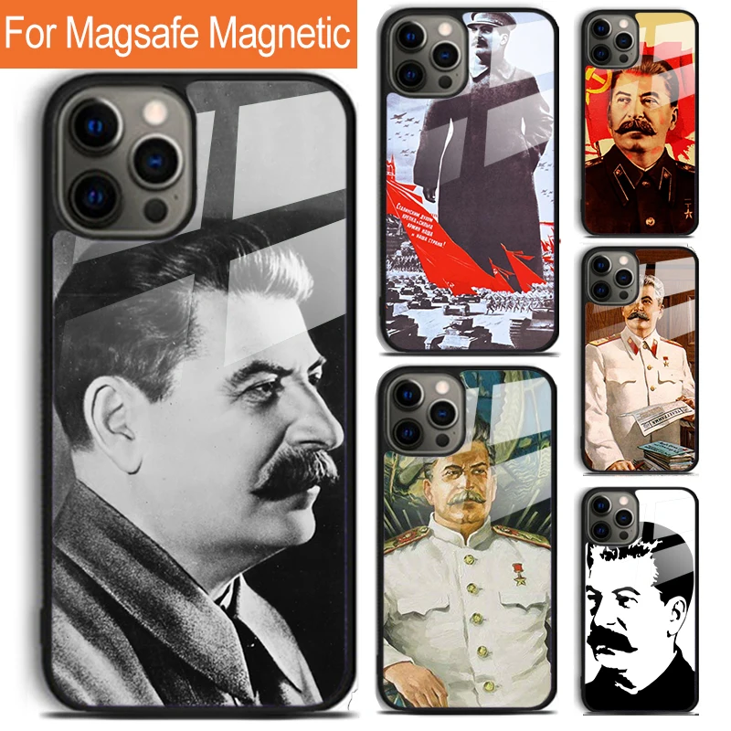 

Чехол для телефона Лидера Советского Союза Сталина для iPhone 17, Air 16, 15, 14, 12, Pro Max Plus Magsafe, магнитный чехол для беспроводной зарядки