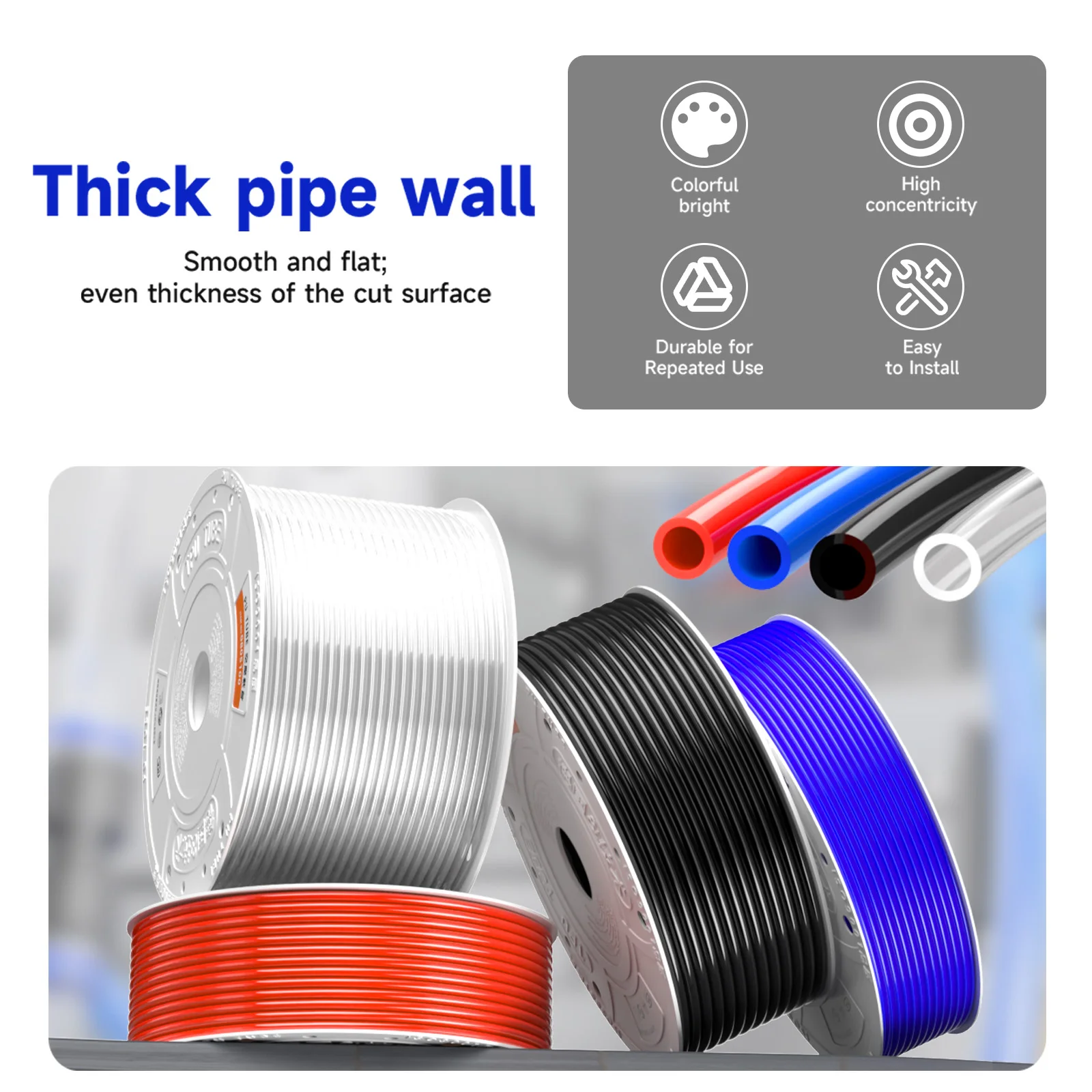 بو القصبة الهوائية خرطوم ضاغط الهواء أنبوب 4/6/8/10/12/16 مللي متر أنبوب مضخة هوائية مقاومة للضغط العالي #3