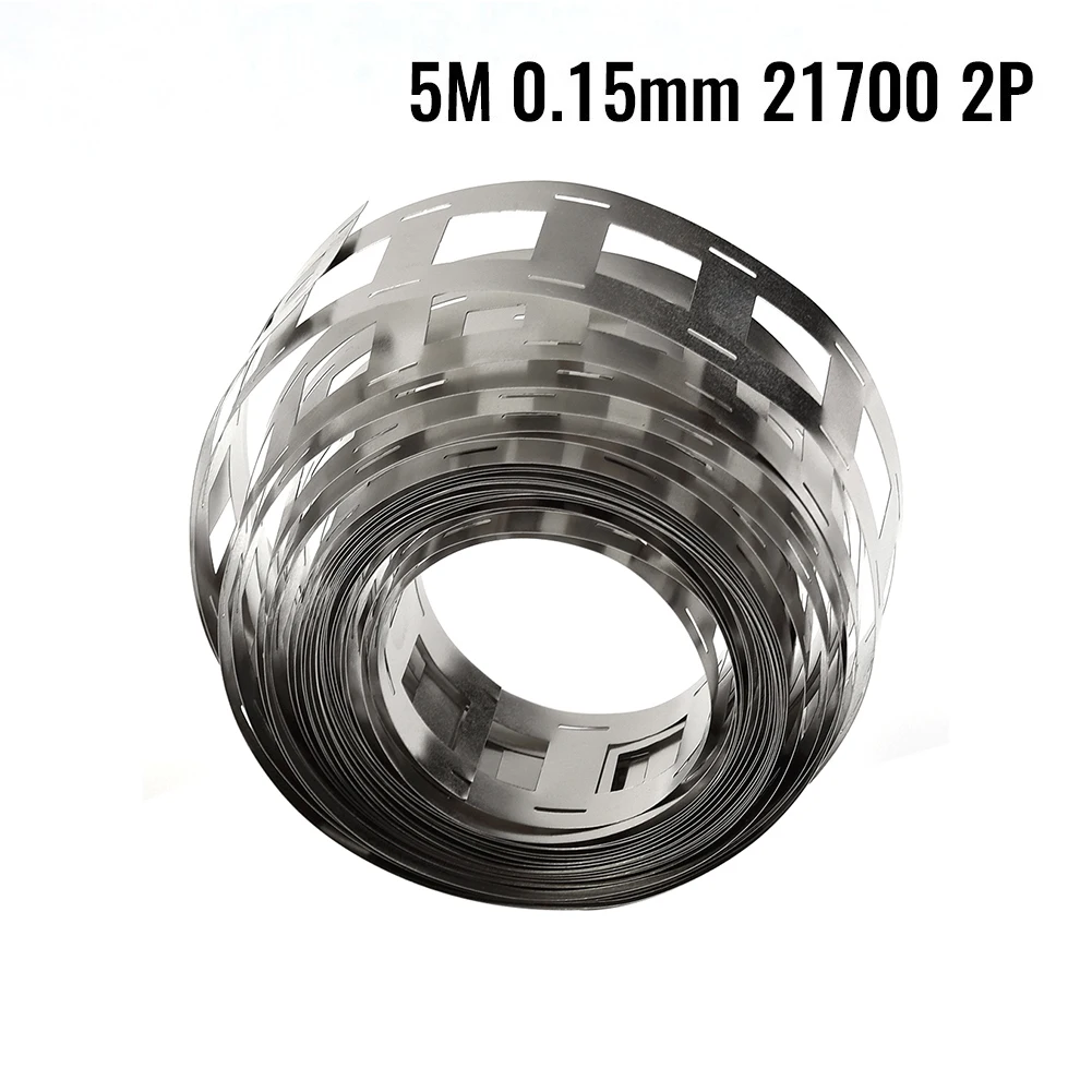 Nickel Plated Steel Strip Sheet  Nickel Tape Holder High Purity Pure Nickel Belt For Lithium Batteries 5M 2P 21700 0.15mm