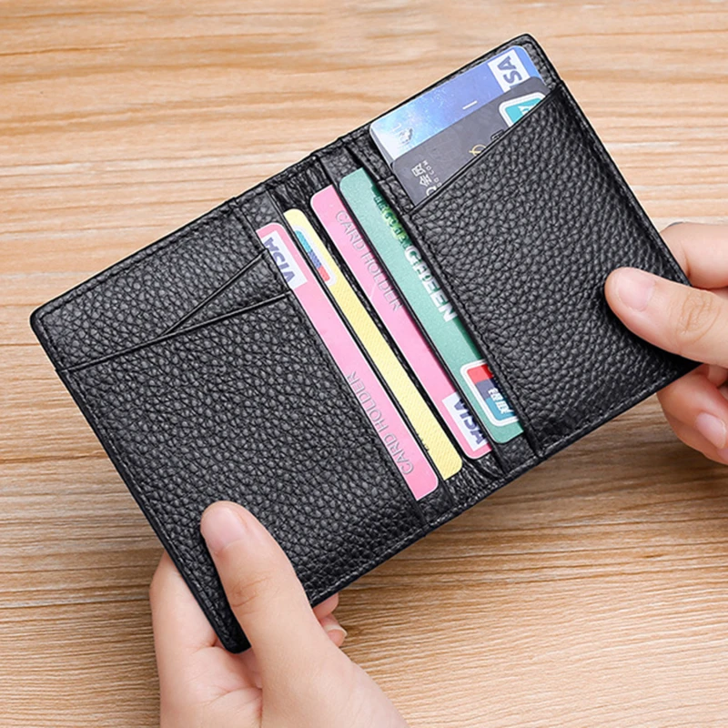 

Fashion Super Slim Soft Wallet Leather Mini Credit Card Holder Wallets Purse Thin Small Card Holders Men Wallet