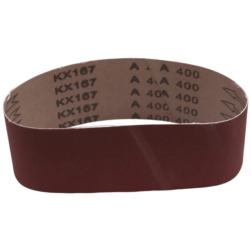 สายพานขัดอะลูมิเนียมออกไซด์3X21นิ้ว (75X533mm) กระดาษทราย15แพ็ค (80 120 180 240ปลายข้าว400) สำหรับเครื่องขัดสายพาน