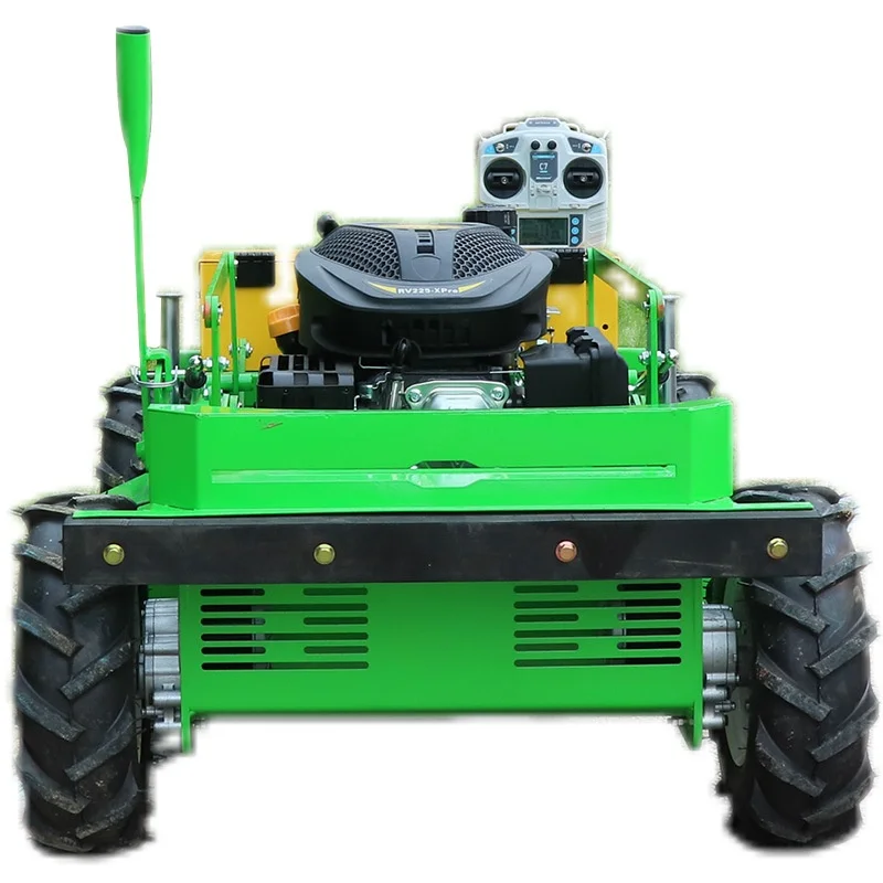 4-Stroke Industrial New Small Multi-Function Remote Control Wheeled Mower for Garden Clearance Weeding Wheel Lawn Mower Small