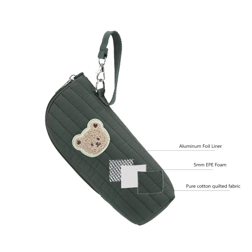

Portable Design Bear Thermal Bottle Bag Aluminum Foil Insulation Aluminum Foil Insulated Bottle Cooler Cute Bear With Handle