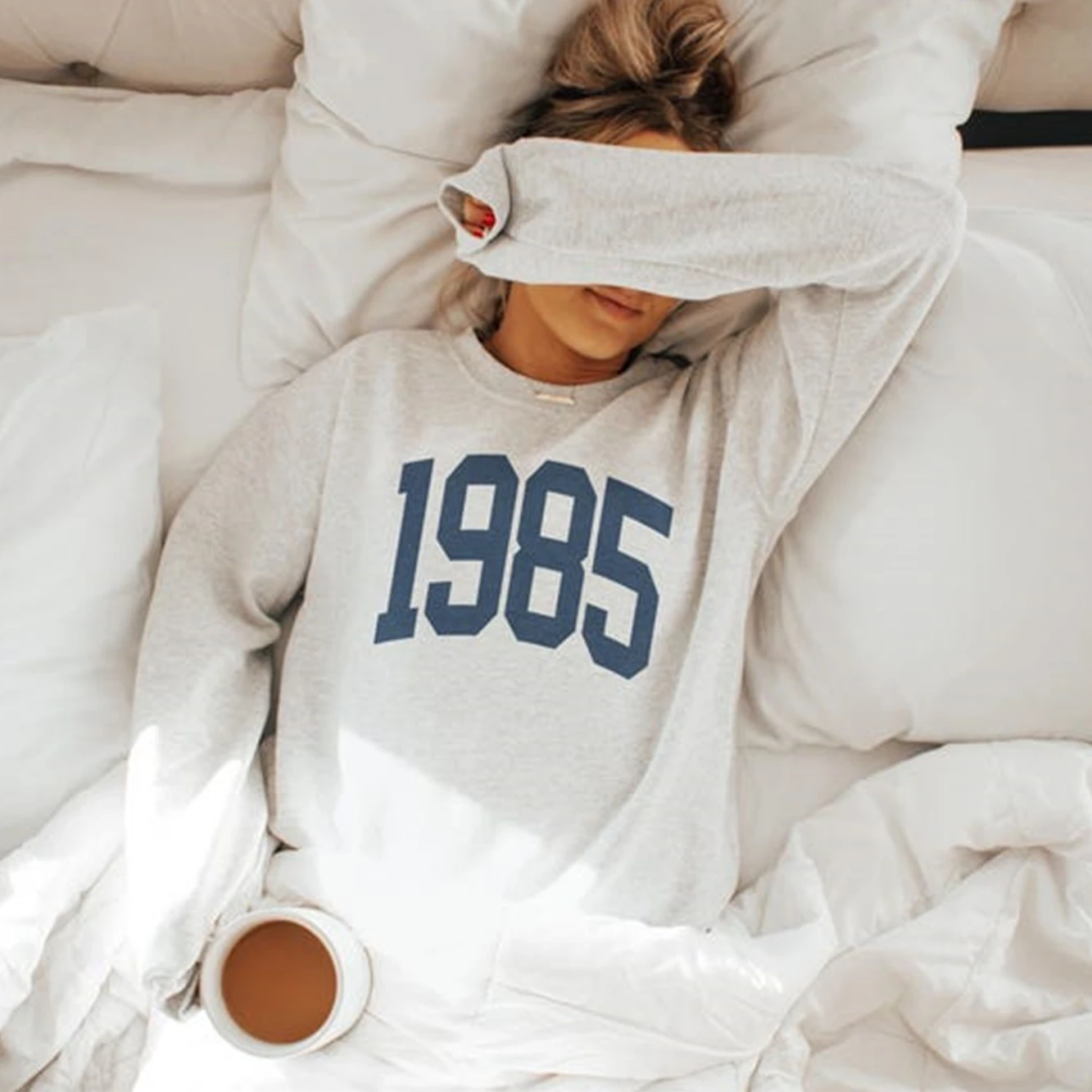 Custom Birth Year Sweatshirt 1985 Personalized Birthday Gift Unisex Crewneck for Women Spring Pullover Unisex Jumper Top