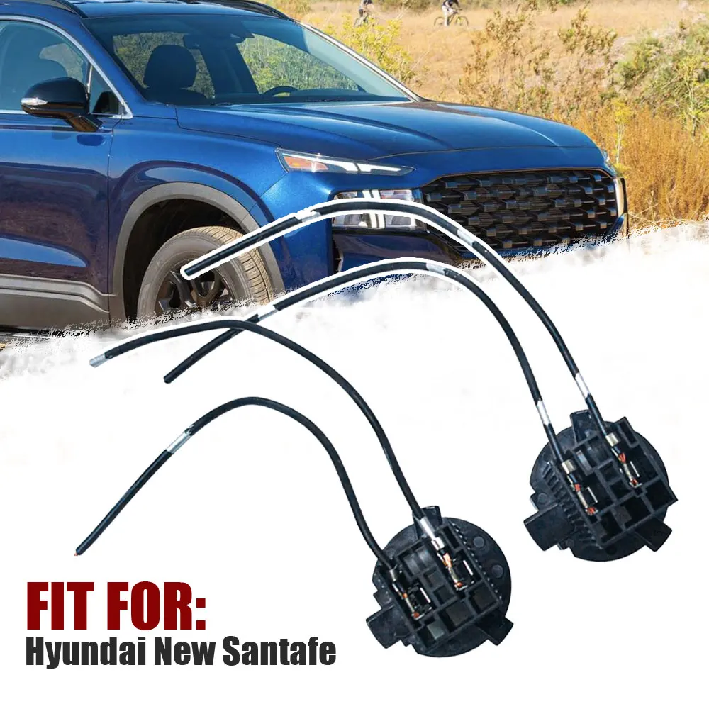 

2pcs Lamp Socket Connector Wiring Harness Car Headlight Bulb Base Holder Wire Adapter For Hyundai New Santafe Car Accessories