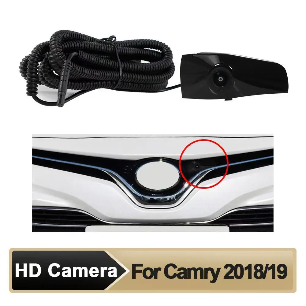 

1080P AHD Ultra Clear Night Vision LOGO Parking Front View Camera For Toyota Camry XV70 2018 2019