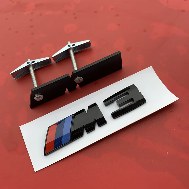 3D ABS Logo M M1 M2 M3 M4 M5 M6 M7 M8 Emblem Car Front Grill Badge For BMW F20 G30 F87 E46 E90 F10 E60 E39 F06 X1 X3 Accessories