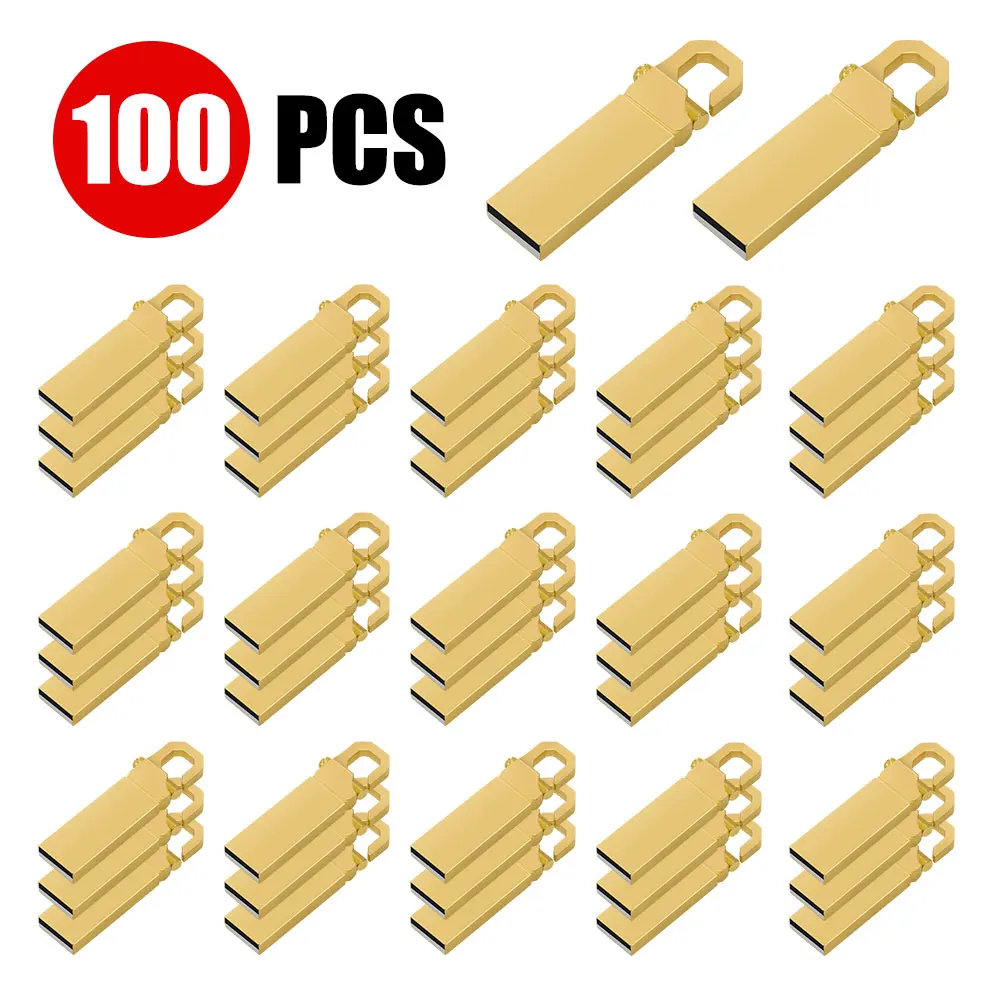 

100PCS Free Custom LOGO High Speed Pen Drive USB Flash Drive 4GB 8GB 2.0 16GB 32GB 64GB 128GB Pendrive metal usb sticks