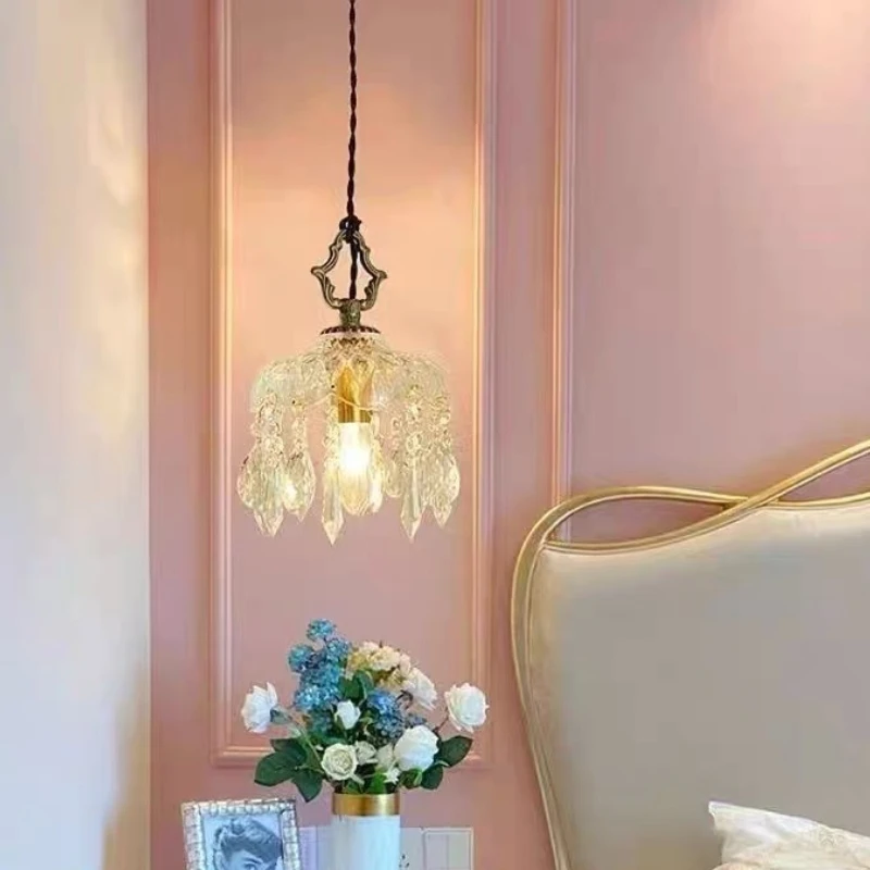 Nordic Original Glass Pendant Lights for Bedroom Spiral Staircase Ambiance Ceiling Chandeliers
