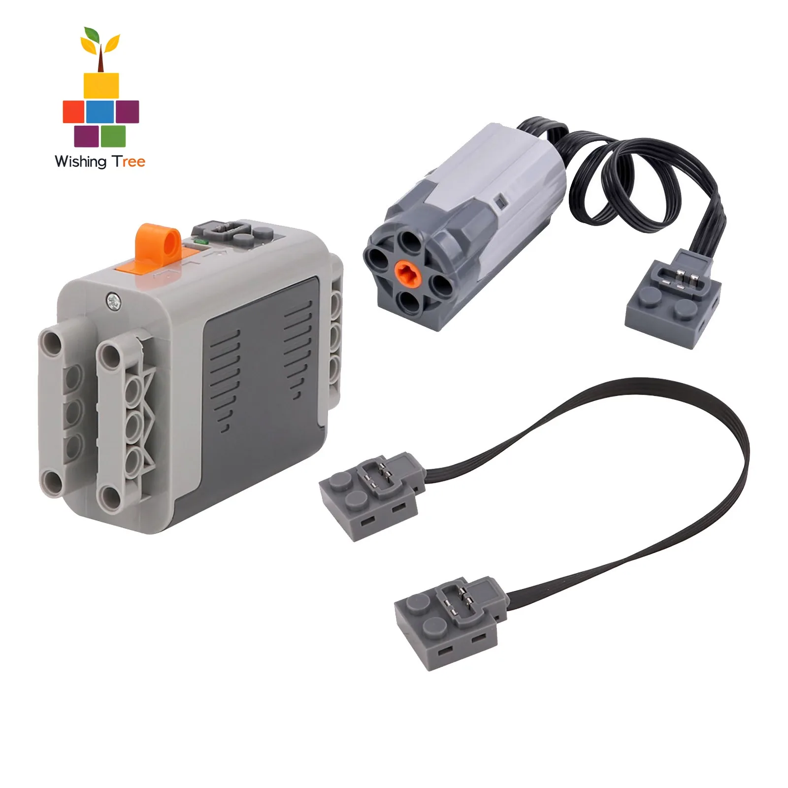 

Модуль питания батарейного отсека AA с двигателем M и кабелем длиной 25 см для системы строительных блоков 8881 8883 8886