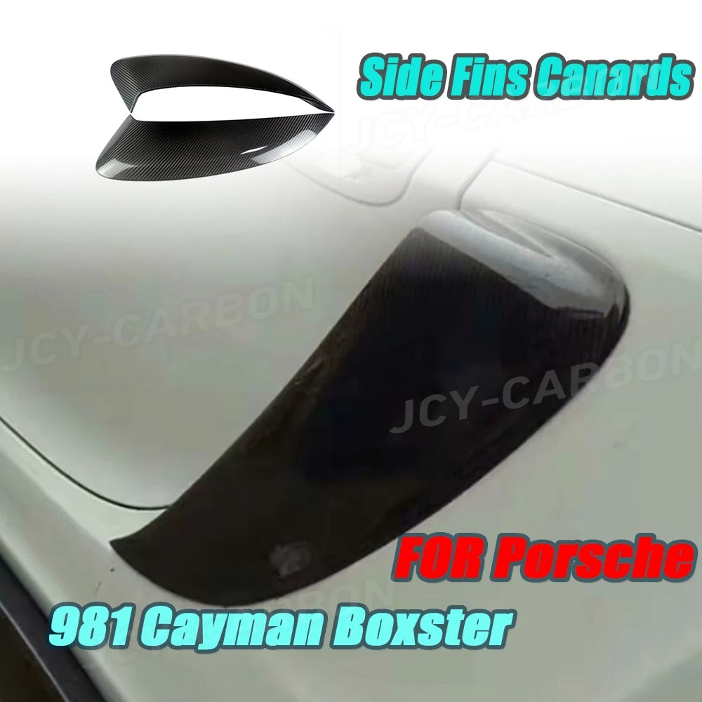 

Bumper Fender Skirts Side Fins Canards Trims For Porsche 981 Cayman Boxster 2013-2015 Body Exterior Decoration Carbon Fiber FRP