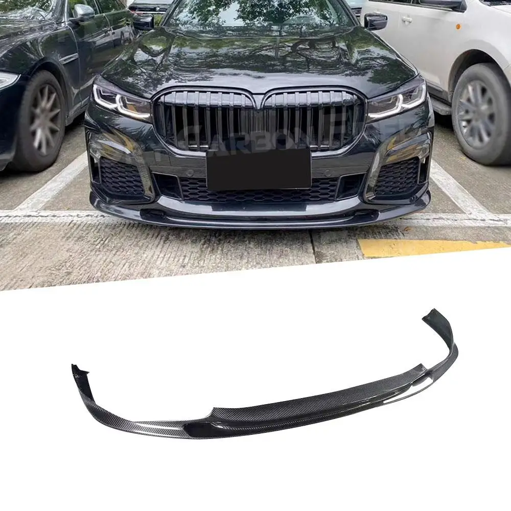 Carbon Fiber Front Bumper Lip Spoiler FRP Unpainted black Bumper for BMW 7 Series G11 G12 730 740 750 760 M-Tech Sport 2019-2022