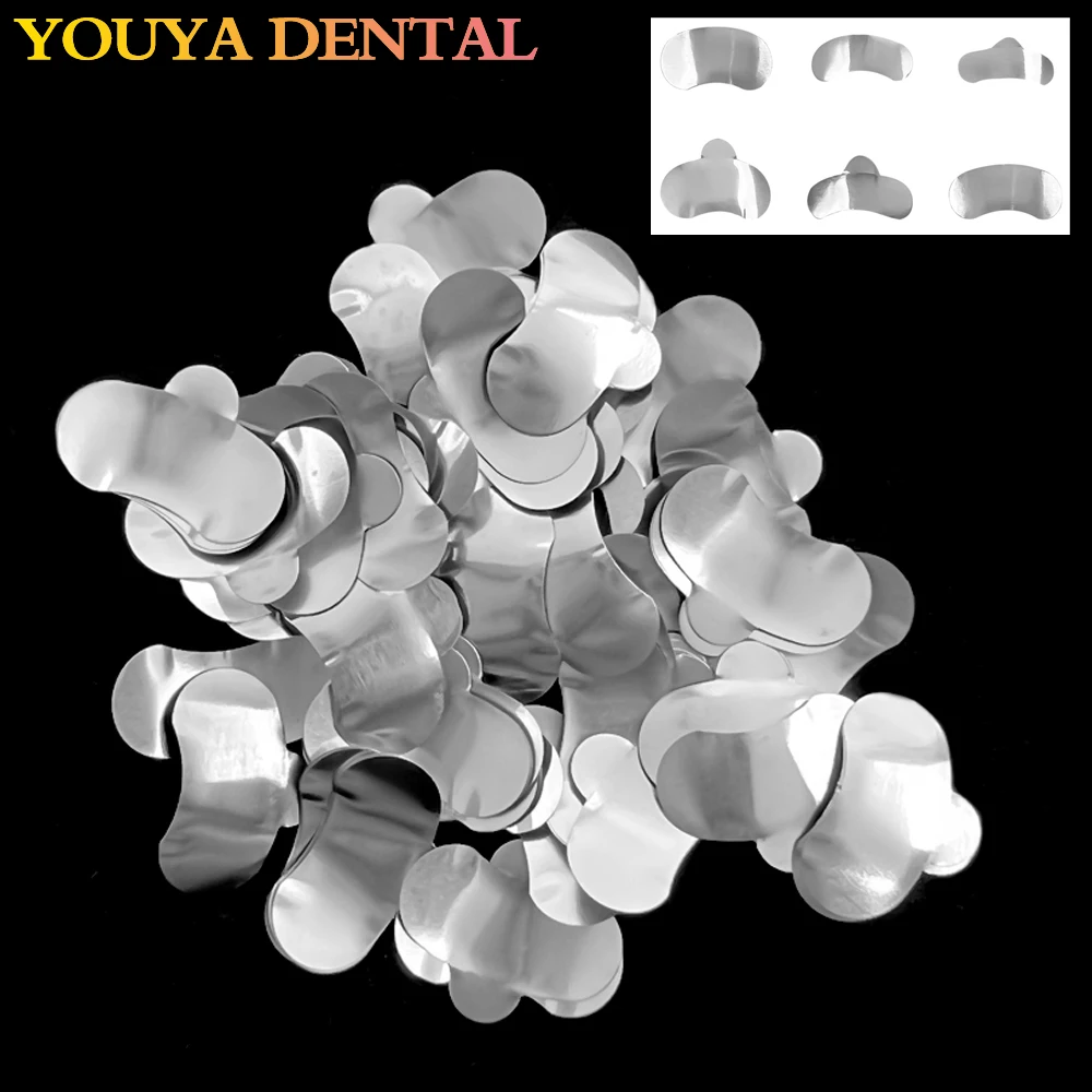 100pcs/bag Dental Sectional Contoured Matrices Matrix Bands S/M/L Teeth Orthodontic Forming Matrix Ring Delta Wedges Filling