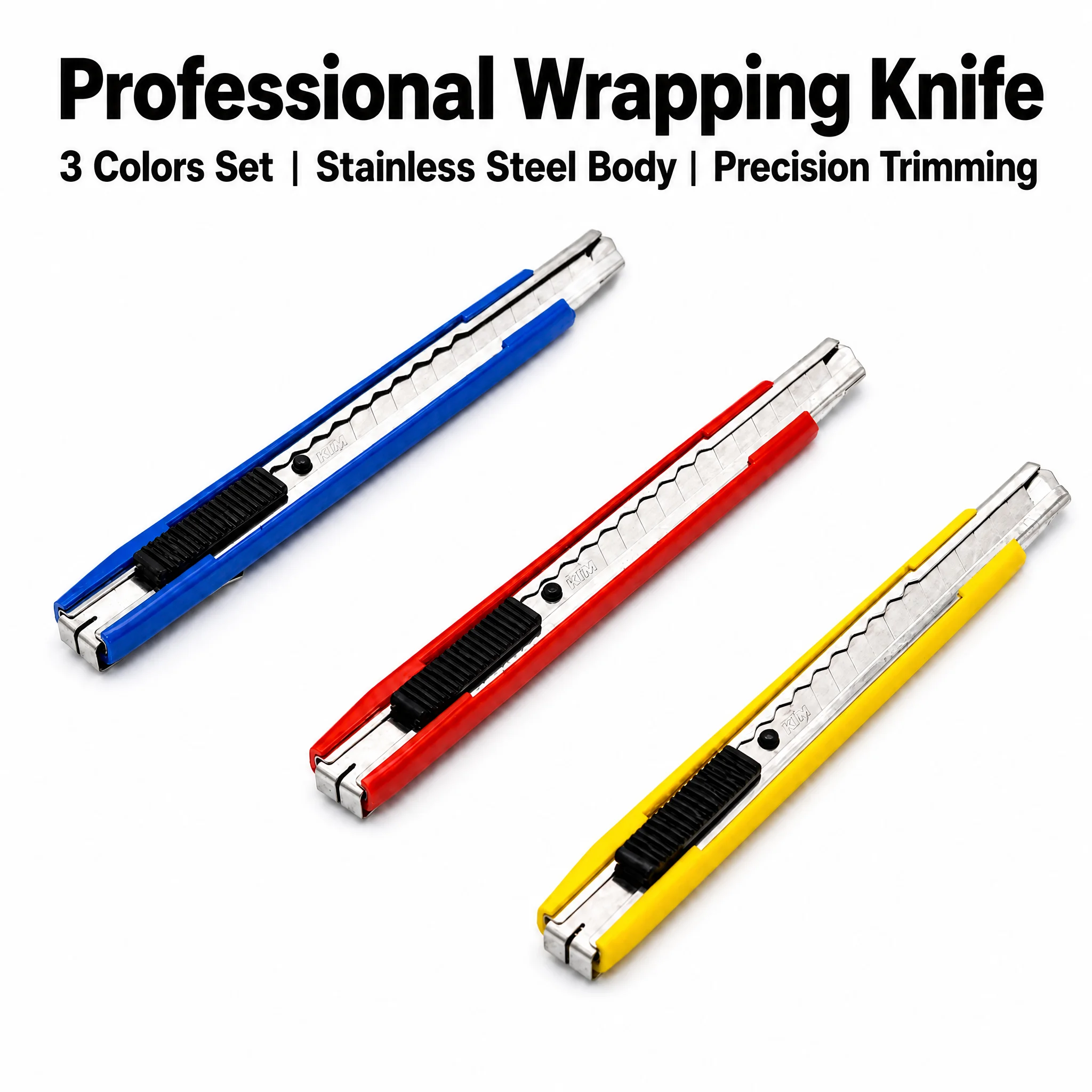 MULE 9mm Snap off Utility Knife Set Secure Retail Blister Pack Carded Cutter for Window Tint Vinyl Wrap