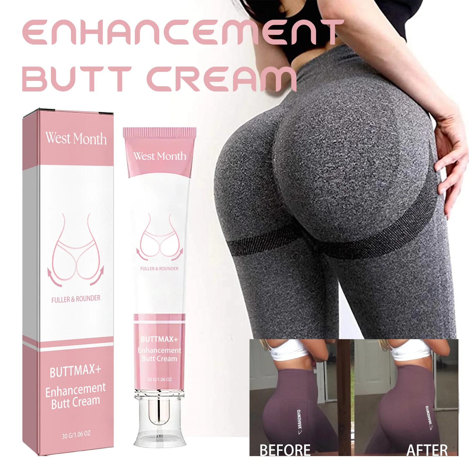 Buttock Enlargement Cream Hip Enhancement Plumper Firming Sculpting Tighten Shaping Sexy Big Ass Massage Lady Butt Lifting Cream