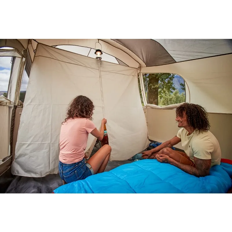 Coleman WeatherMaster-tienda de campaña impermeable para 10 personas, carpa familiar grande con divisor de habitación, incluye marco fuerte y lluvia