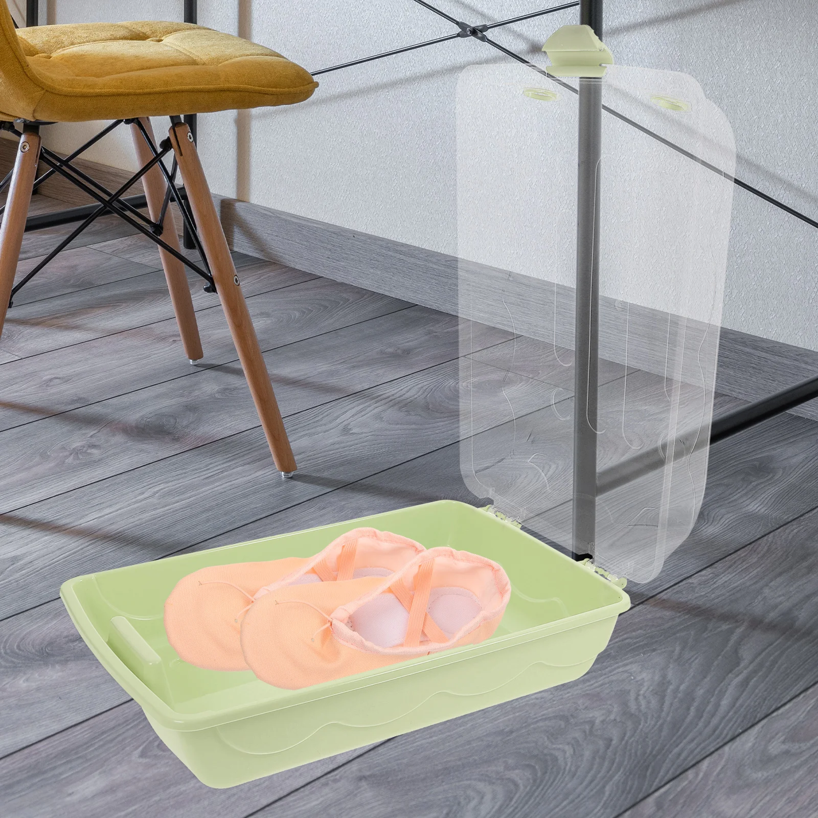 

Transparent Storage Boxes Stackable Shoe Bins Clear Organizer Containers Strong Material Long Use Home Dorm Bedroom