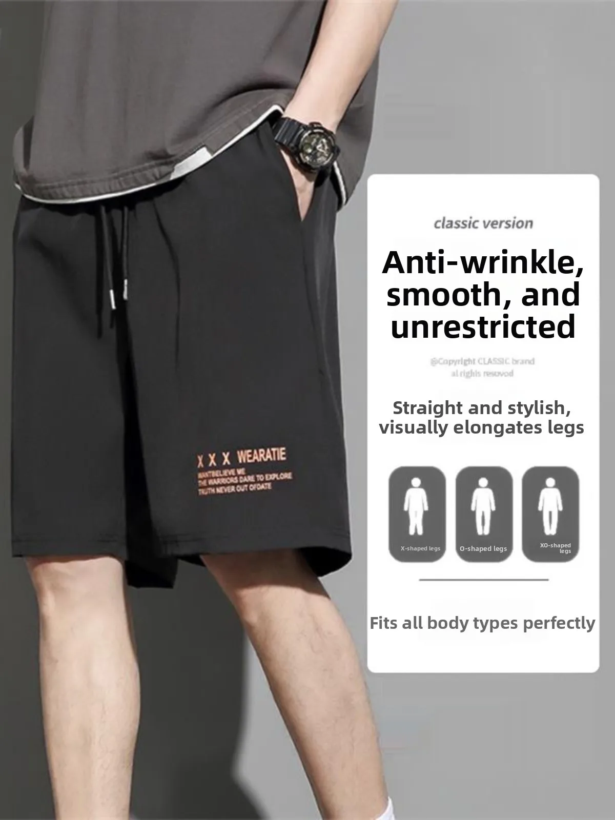 

Мужские спортивные шорты из ледяного шелка, быстросохнущие, летние, новые, свободного кроя, больших размеров, повседневные, дышащие, легкие, из полиэфирного волокна