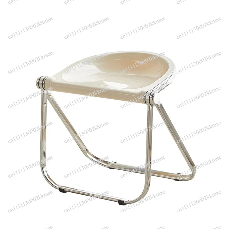 Nordic Middle Ancient Foldable Chair Home Transparent Style Office Leisure Dining Chair Acrylic Creative