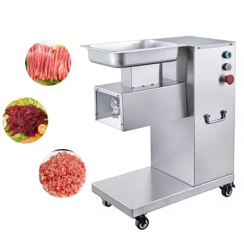 

850W Commercial Fresh Meat Slicer Machine Automatic Electric Chopper Kitchen Portable Fish Chicken Meat Vegetable Cutter Machine