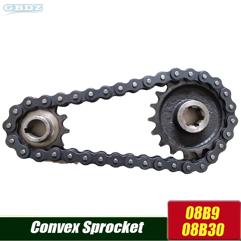 

1Pcs 9-30 Teeth 08B Industrial Drive Sprocket Wheel 45# Steel Chain Gear 12T 24T Keyway Bore 41 57 61 73 77 82 86 90 94 41-126mm
