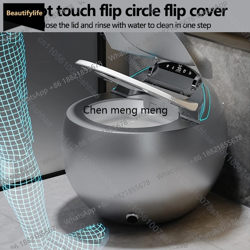 C85 Smart Toilet Bidet with Auto Flush Heated Seat Warm Water Sprayer Deodorizer Air Dryer Remote Control Intelligent LED Displa