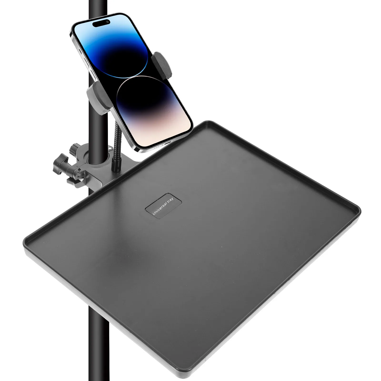 

Phone Live Broadcast Live Broadcast Shelf Stand Clip-On Mic Stand Tray Holder For Sound Card Shelf Rack Mount Bracket