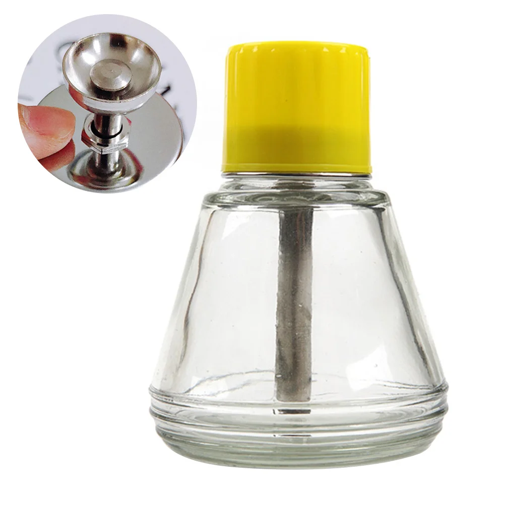 

1Pcs 150Ml Nail Polish Remover Bottle Subpackaging Liquid Dispenser with Lockable Pump Stainless Steel Press for Portable Travel