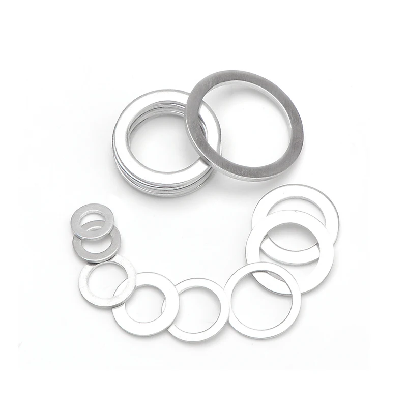 20/100 stücke M5 M6 M8 M10 M12 M14 M16 M18 M20 M22 M24 M26 Aluminium Washer Flache Ring dichtung Ringe Dichtung Spacer Plain Scheiben Verschluss