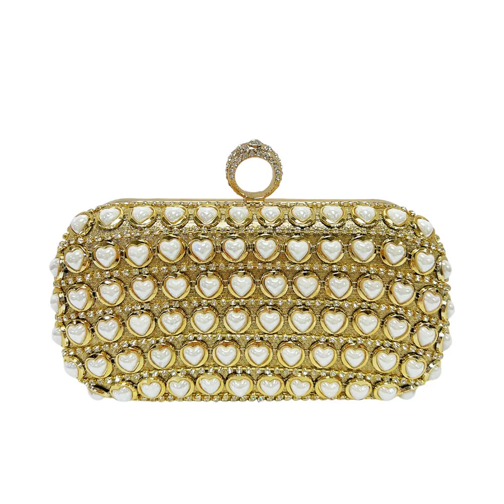 New Light Luxury Senior Celebrity Banquet Party Bag Exquisite Clutch Bag Love Decorative Handbag Diamond Messenger Bag
