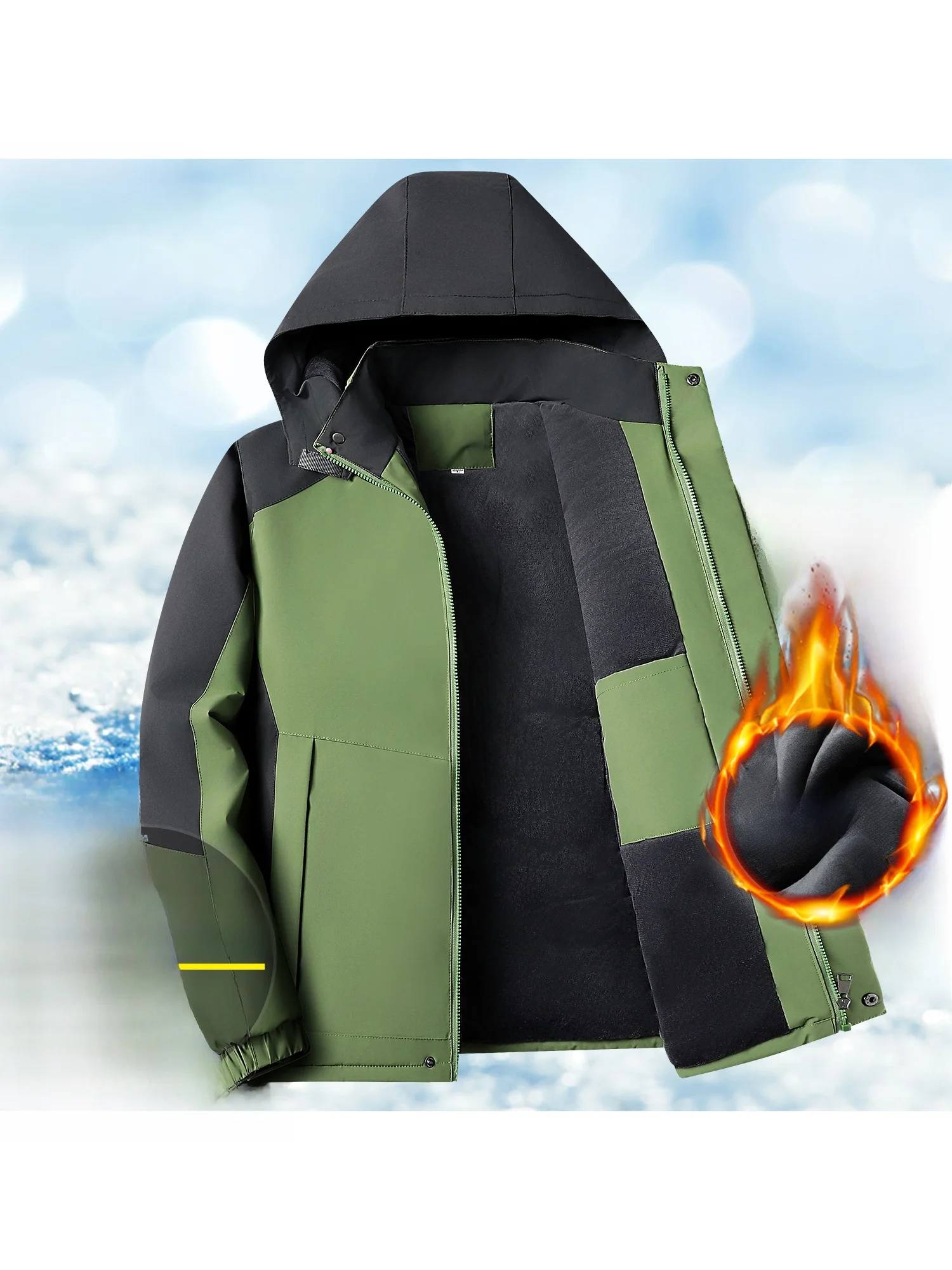 

Мужская хлопковая куртка на подкладке Thiened Fce, рабочая одежда, зимнее уличное пальто, самая теплая парка большого размера, дорожная куртка