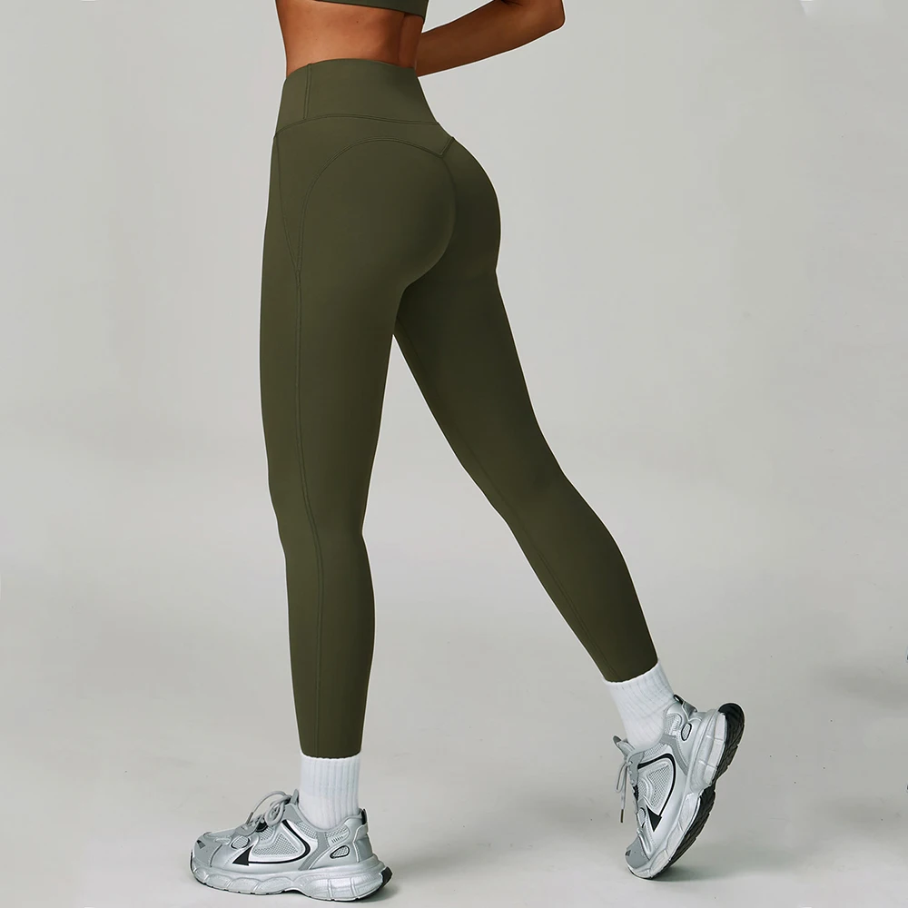 Nuovi leggings sportivi push up per donna Legging a vita alta Pantaloni da allenamento per palestra con controllo della pancia Collant fitness Pantaloni da yoga elasticizzati