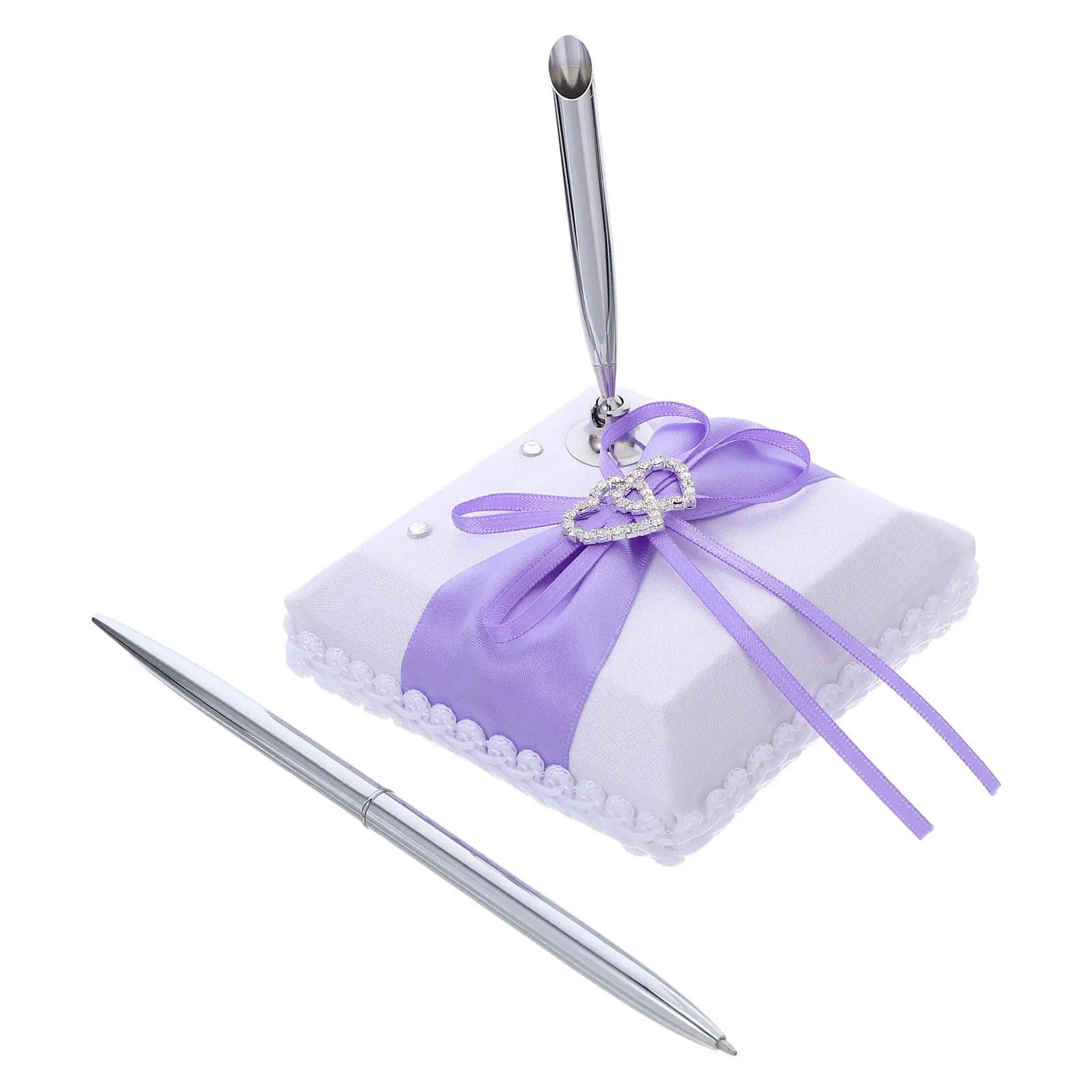 

1Set Wedding Signing Pen with Holder Elegant Guest Book Pen for Reception Ceremony Bridal Party Desk Accessory