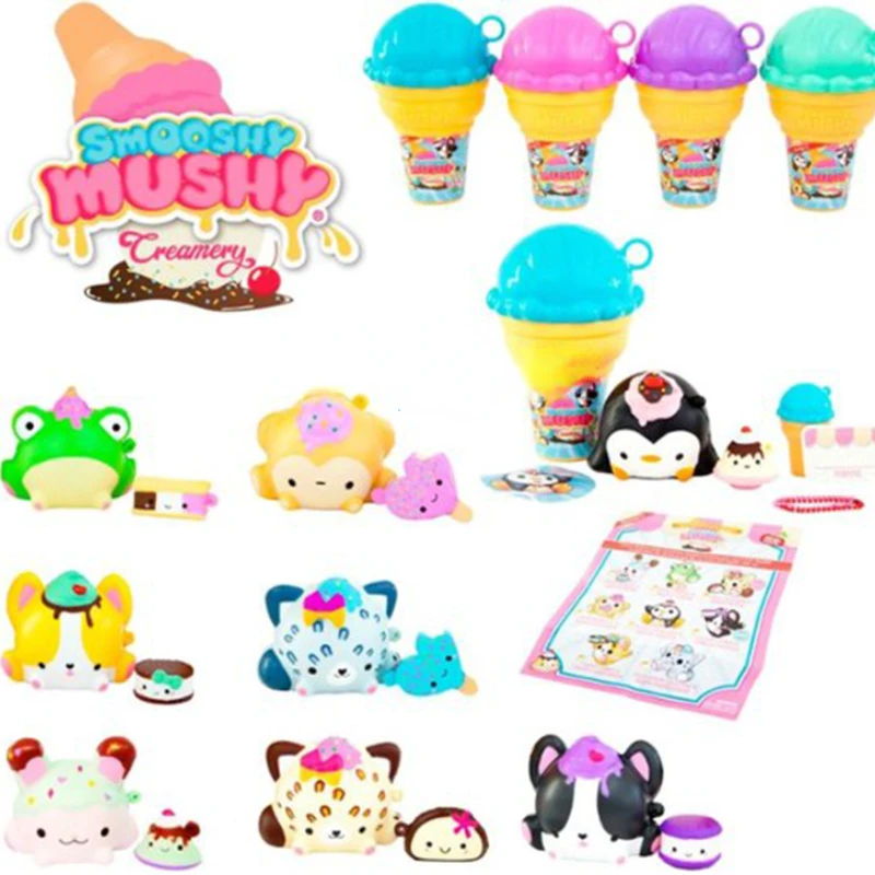 Original Smooshy Mooshy Creamery Cute Fragrant Ice Cream Ice Cream Cup Dolls Accessories Girls Play House Toys Holiday Gifts