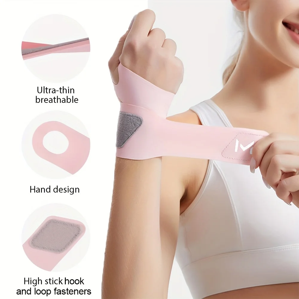 Ultra Thin Breathable Wrist Support Brace Compression Wrap for Sports Fitness Tennis Badminton Injury Protection Lightweight