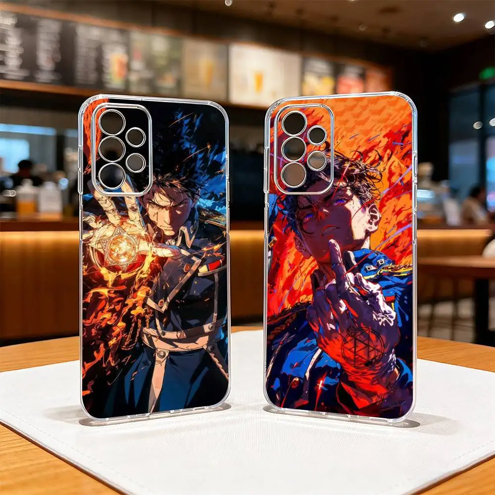 Funda Transparente Fullmetal Alchemist Roy para Samsung S25, S24, S21, S22, S23, S30, Ultra, S20, Plus, FE