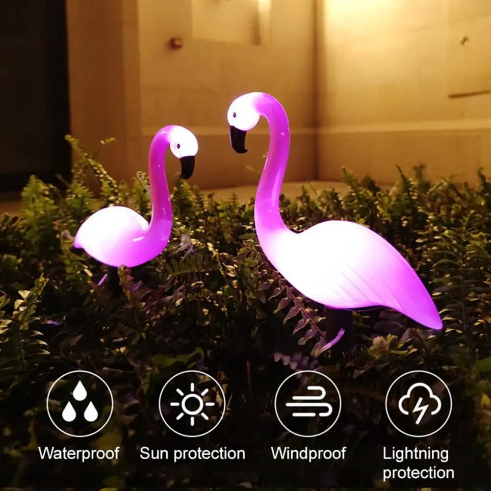 

1/3Pcs Solar Flamingo Ground Lamp Outdoor Patio Garden Decoration Led Simulation Decoration Lights Outdoor Garden Decorations ﻿