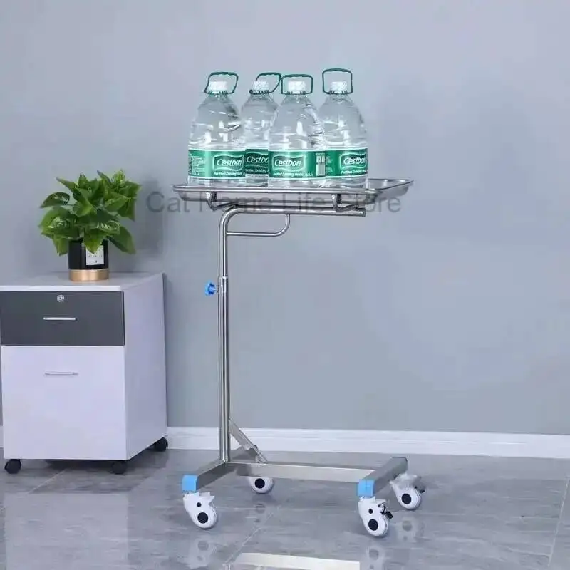 

Rack Thickened Trolley Medical Stainless Salon Steel Barber Shop Hospital Surgery Trolley Beauty Salon Auxiliary Professional